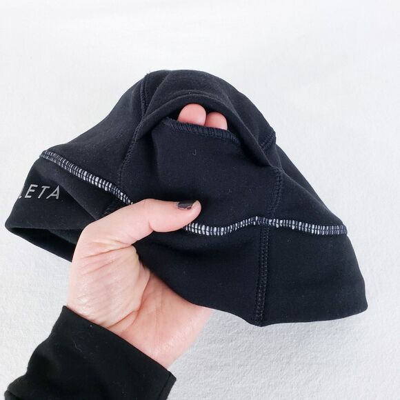 Athleta Polartec Beanie Black Reflective One-Size Running Hiking Winter Outdoor - Picture 4 of 12